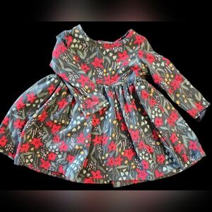 Hanna Andersson 12-18 Mo Poinsettia Holiday Dress